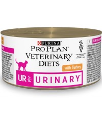 Purina UR Urinary ветеринарная диета консервы для кошек Уринари при МКБ с индейкой 195 гр. 